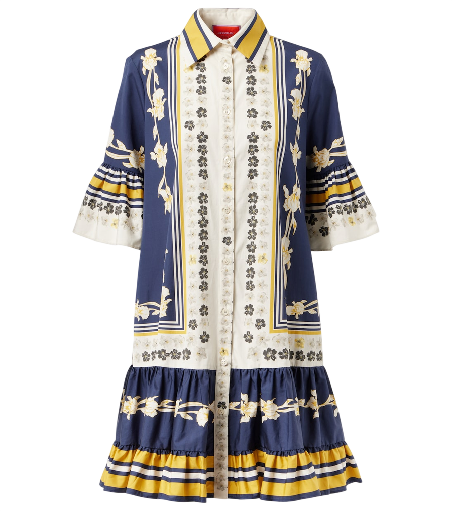 Robe chemise en popeline de coton imprimée Choux La DoubleJ