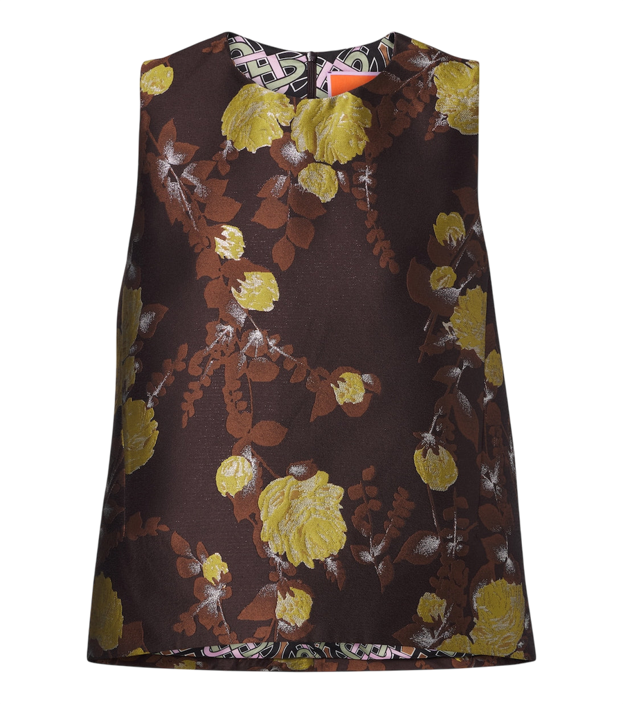 La DoubleJ Devon floral jacquard top