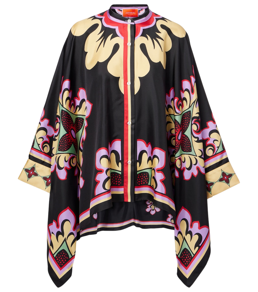 Blusa de seda estampada Foulard de La DoubleJ