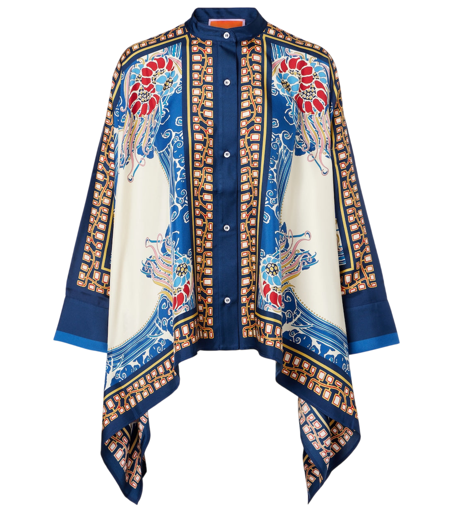 La DoubleJ Foulard printed silk twill shirt