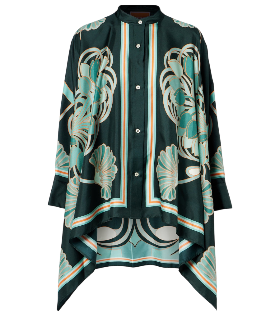 Chemise en sergé de soie imprimé La DoubleJ Foulard