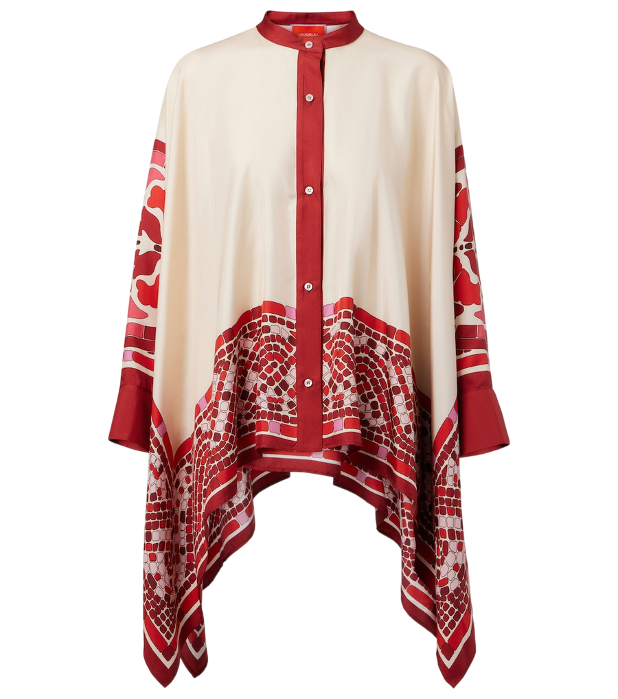 Chemise en sergé de soie imprimé La DoubleJ Foulard
