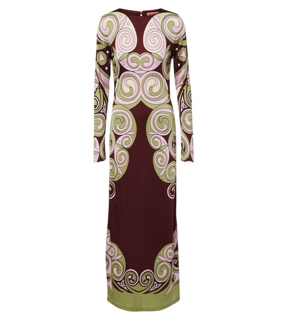 La DoubleJ Kells Swirl jersey maxi dress
