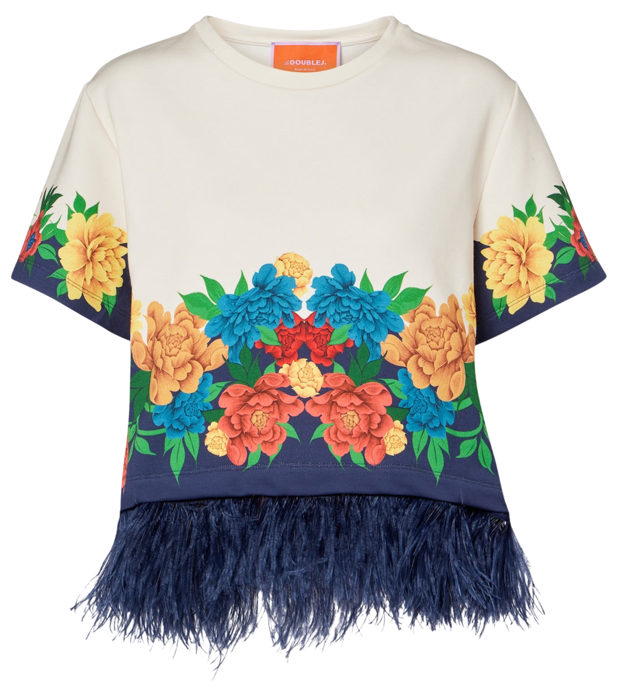 La DoubleJ La Scala floral cotton jersey T-shirt