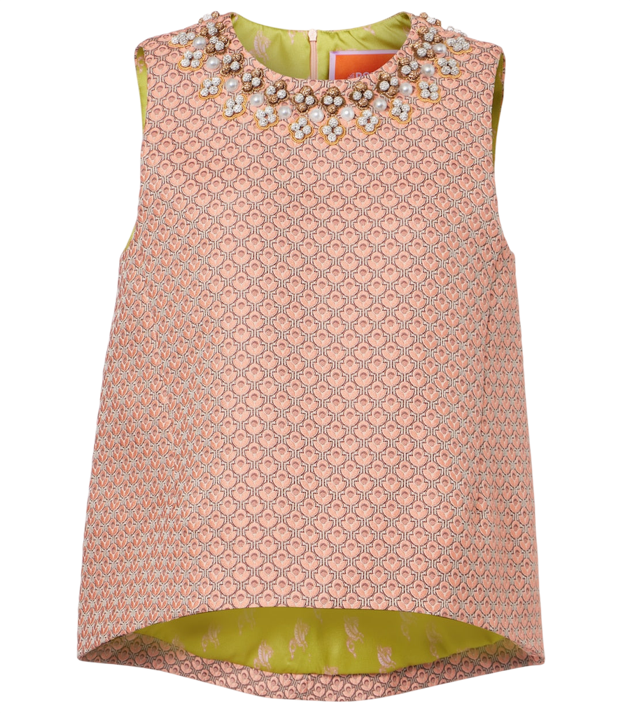 La DoubleJ La Scala floral jacquard top