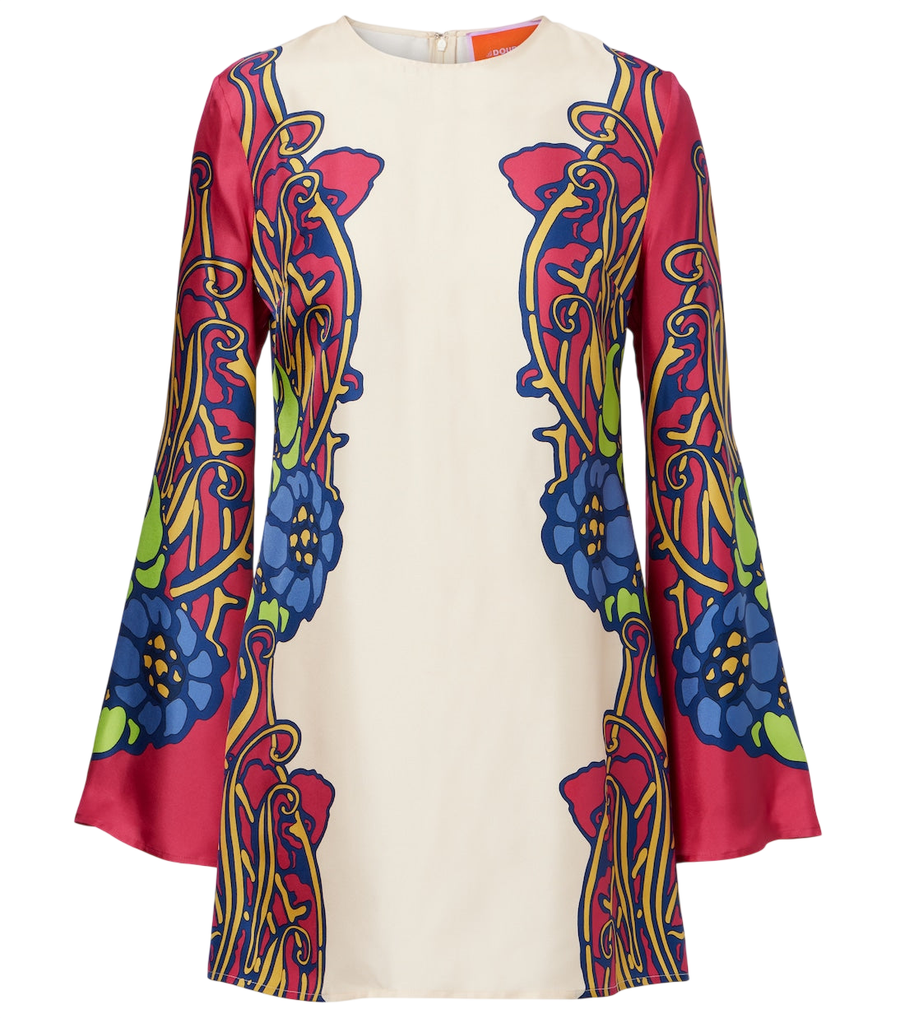 La DoubleJ Lemuria Placée silk satin minidress