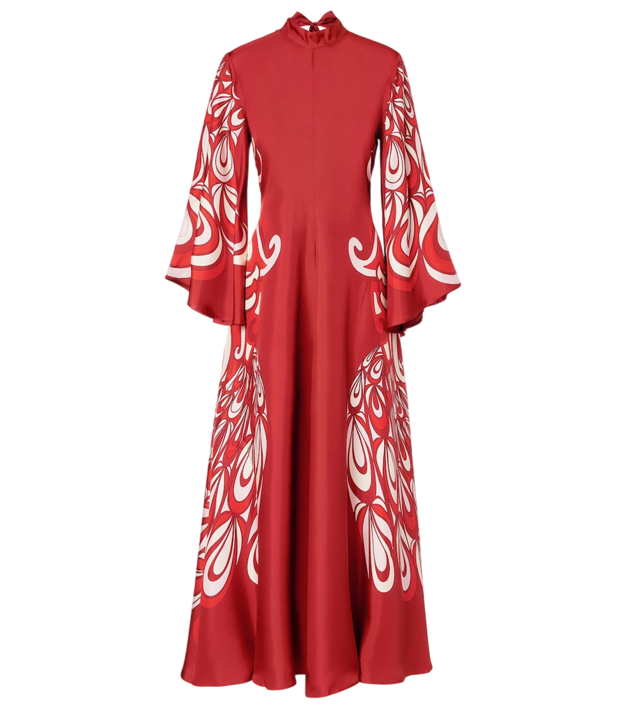 Robe longue en sergé de soie imprimé Magnifico La DoubleJ