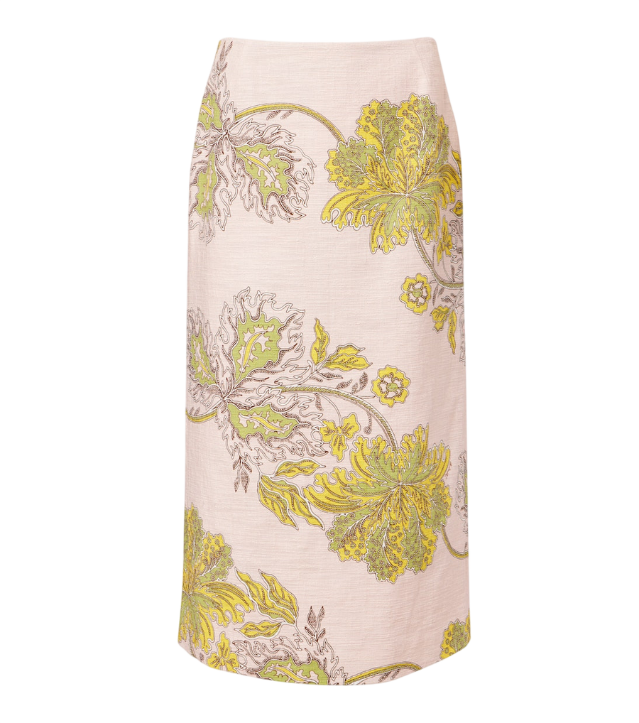 Falda midi estampada de algodón de La DoubleJ