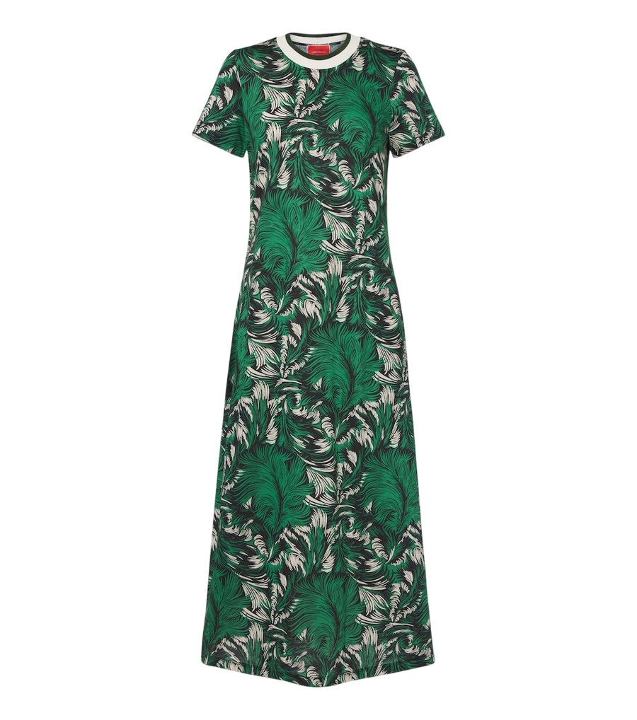 La DoubleJ Vestido midi Sporty Swing em jersey de algodão