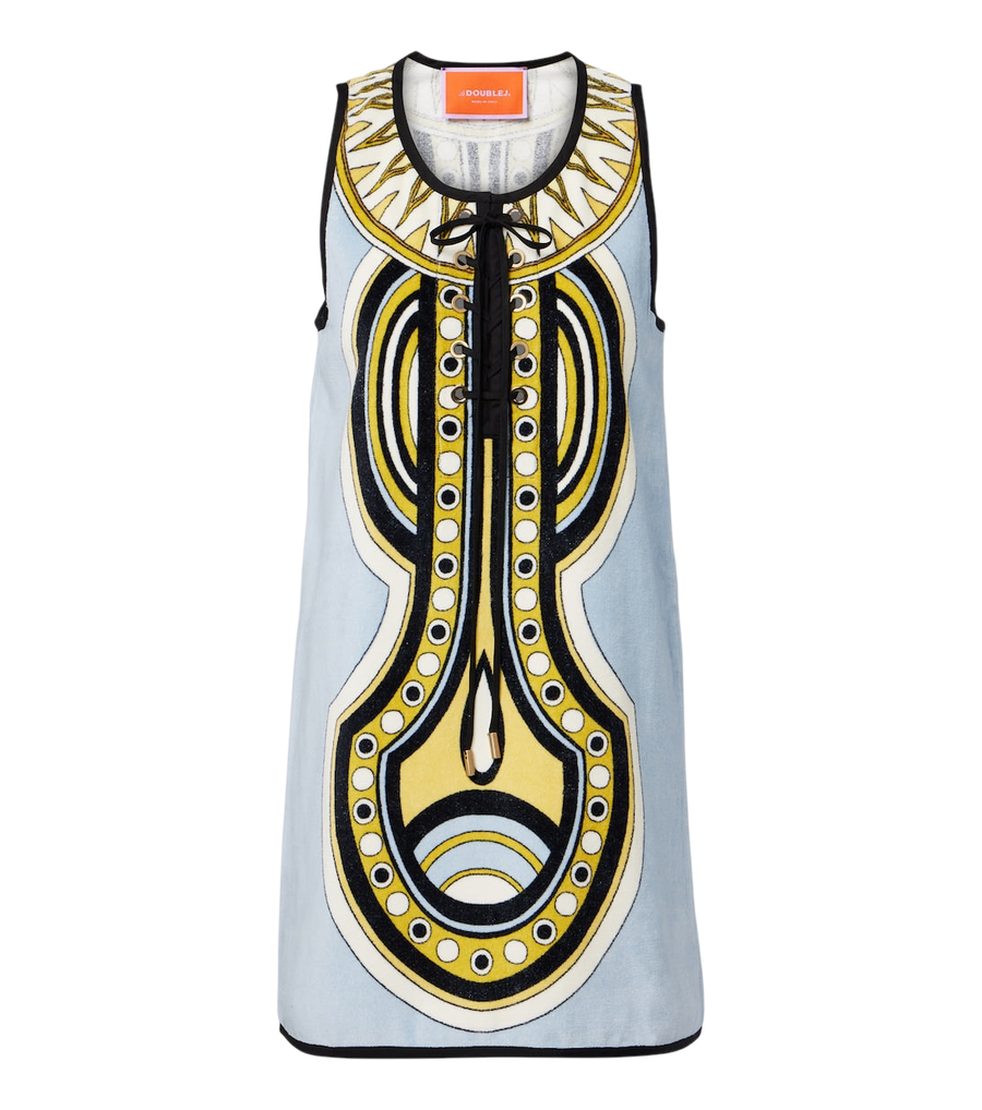 La DoubleJ Miniabito Totem stampato in cotone