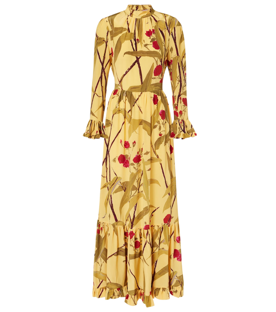 La DoubleJ Visconti silk crêpe de chine maxi dress