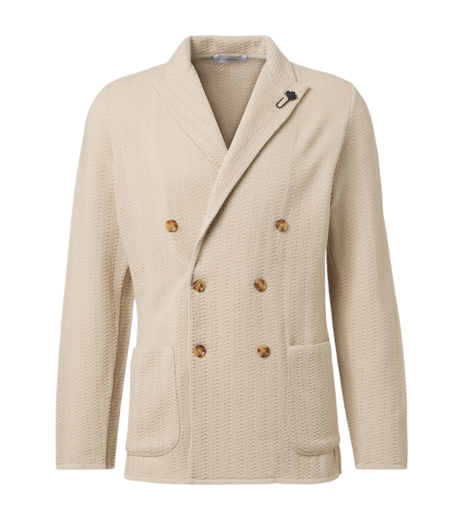Lardini Double-breasted virgin wool blazer