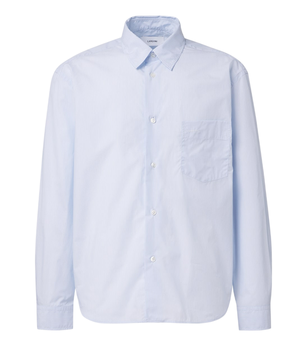Lardini Striped cotton poplin shirt
