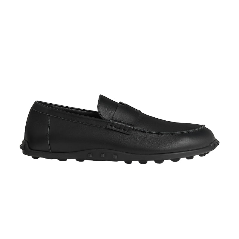 Hermès Lazy noir loafers