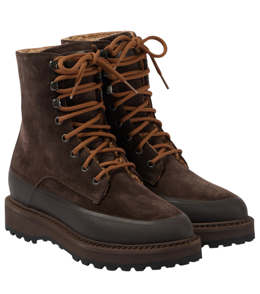 Le Monde Béryl Dolomite suede lace-up boots
