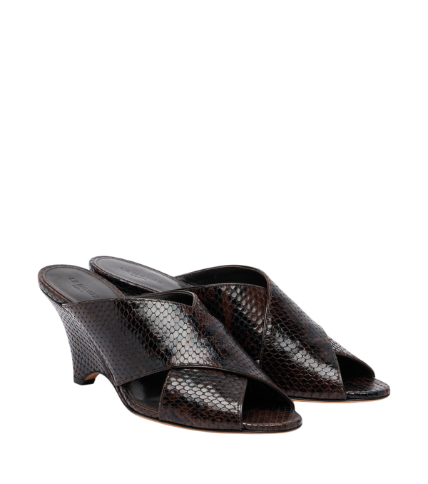 Le Monde Béryl Luca snake-effect leather mules