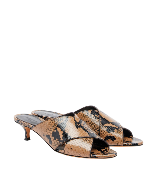 Le Monde Béryl Luca snake-effect leather mules