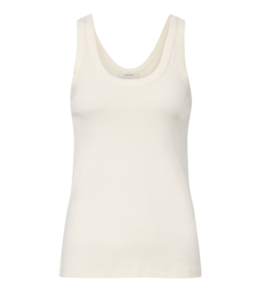 Camiseta de tirantes de algodón Lemaire