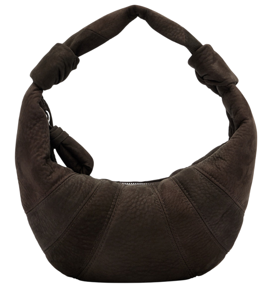 Petit sac à poignée supérieure Lemaire Fortune Croissant en cuir