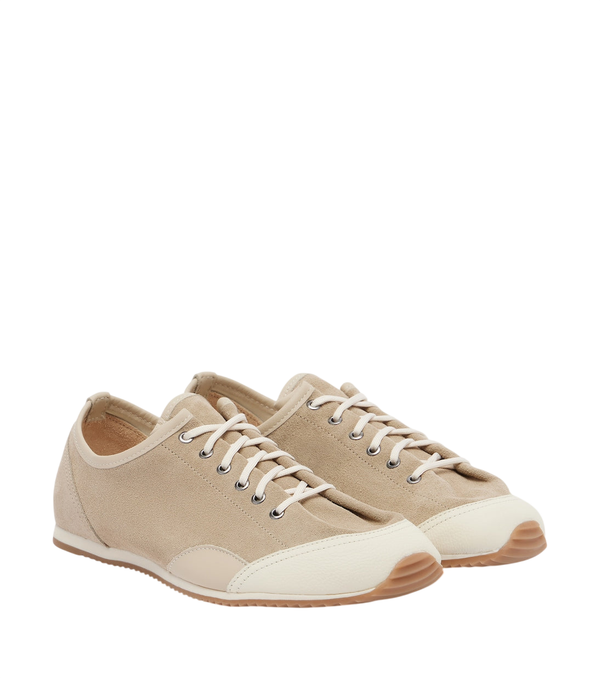 Lemaire Gummy Grips leather-trimmed suede sneakers