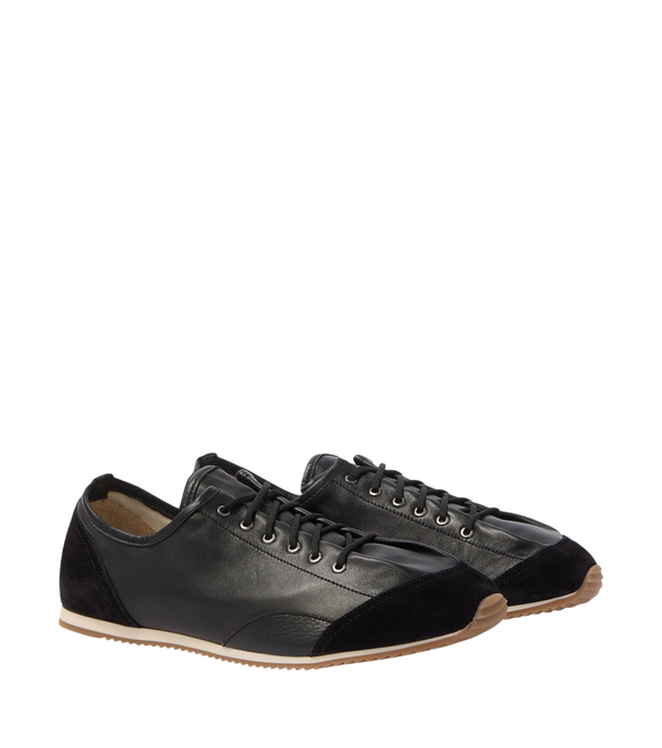 Lemaire Gummy Grips suede-trimmed leather sneakers
