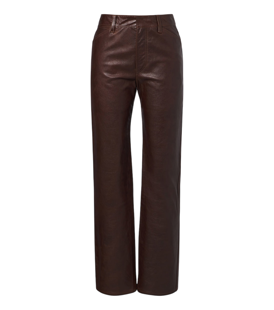 Lemaire Leather straight pants