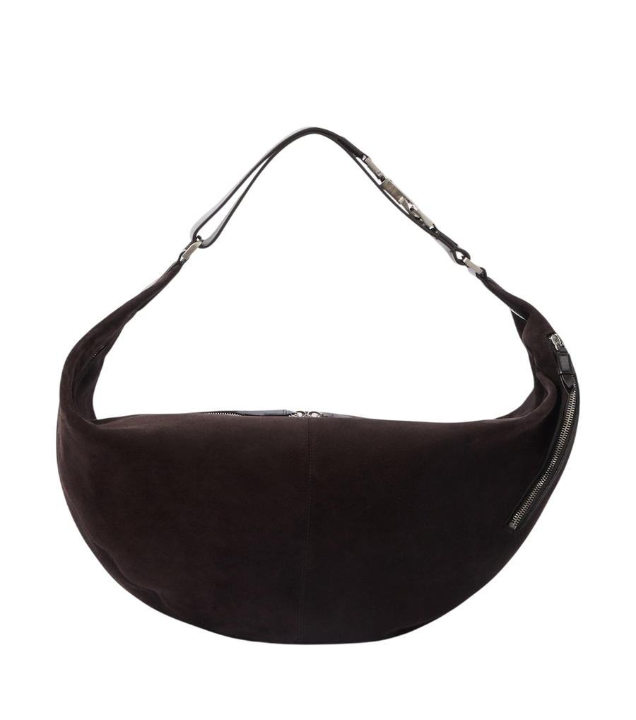 Lemaire Quiver Clip Large suede shoulder bag