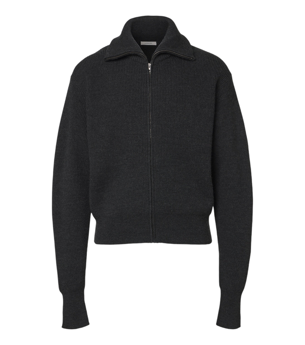 Lemaire Ribbed-knit wool zip-up cardigan