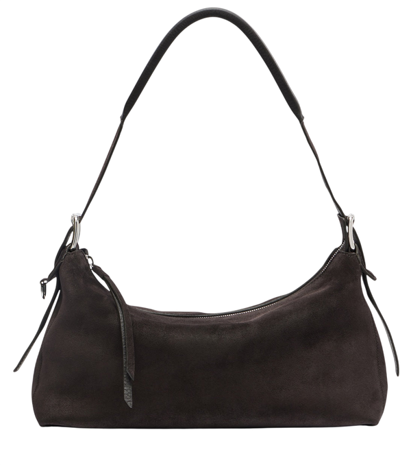 Lemaire Small belted suede shoulder bag