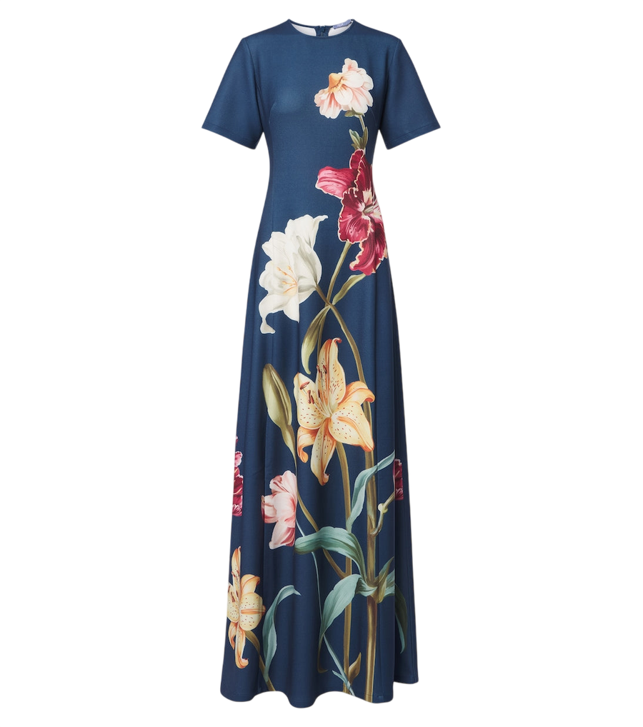 Robe longue à fleurs Alice de Leo Lin