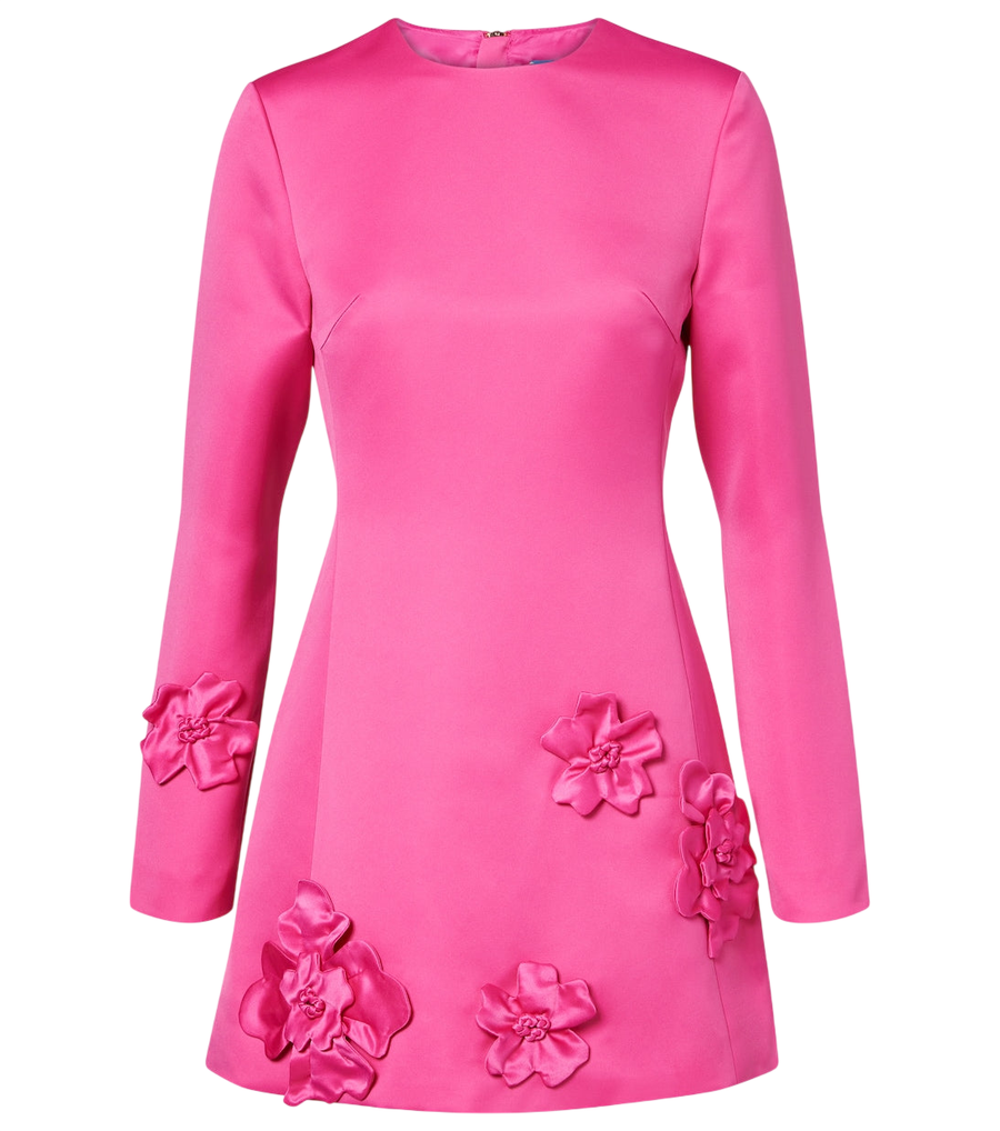 Leo Lin Aliza floral-appliqué minidress