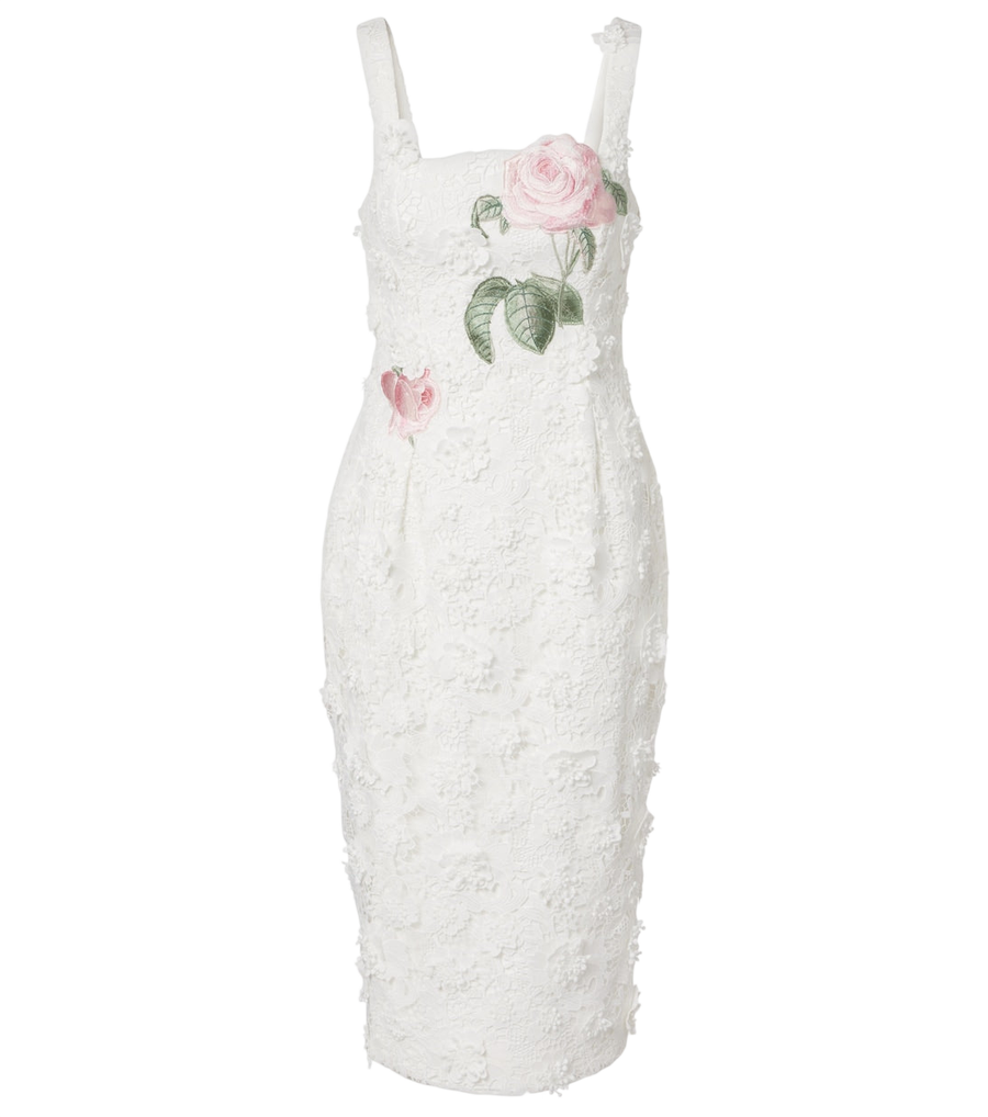 Robe midi en dentelle florale Larissa de Leo Lin Bridal
