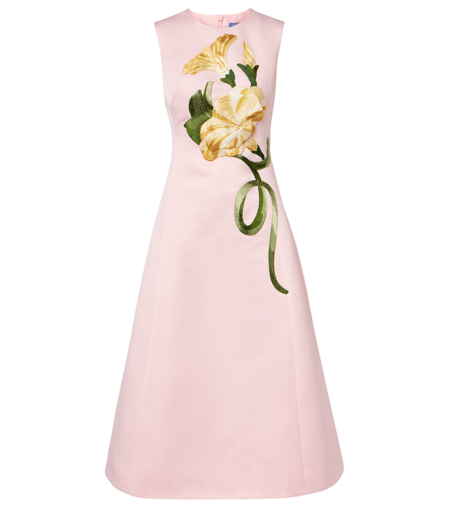 Robe de cocktail Leo Lin à appliqués floraux
