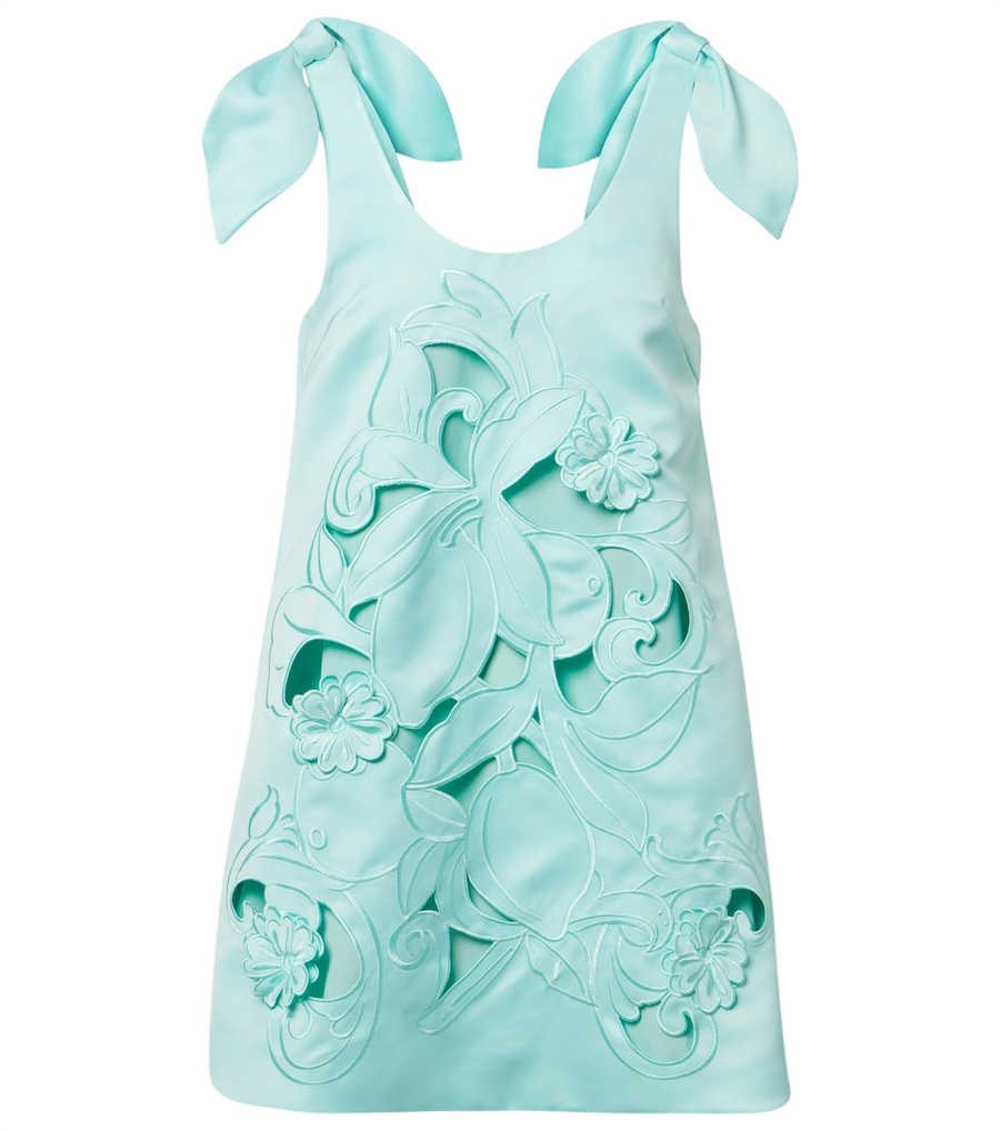 Leo Lin Harper floral embroidered minidress