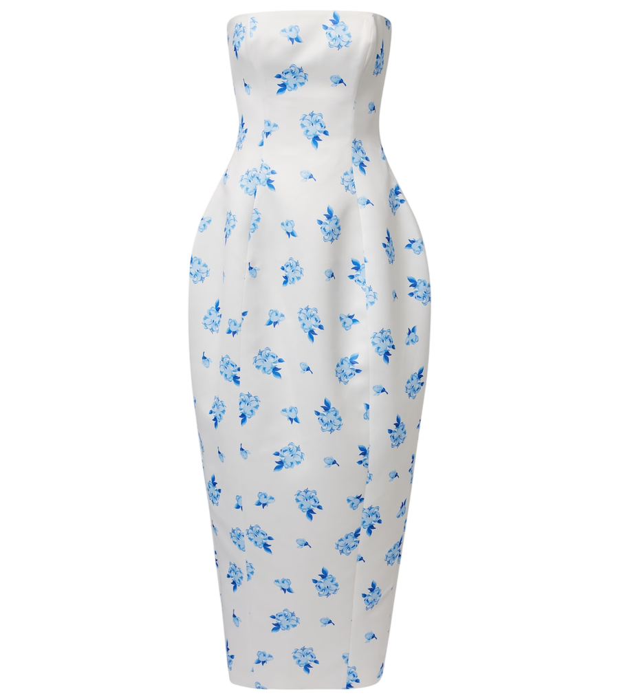 Leo Lin Jessica floral bustier gown