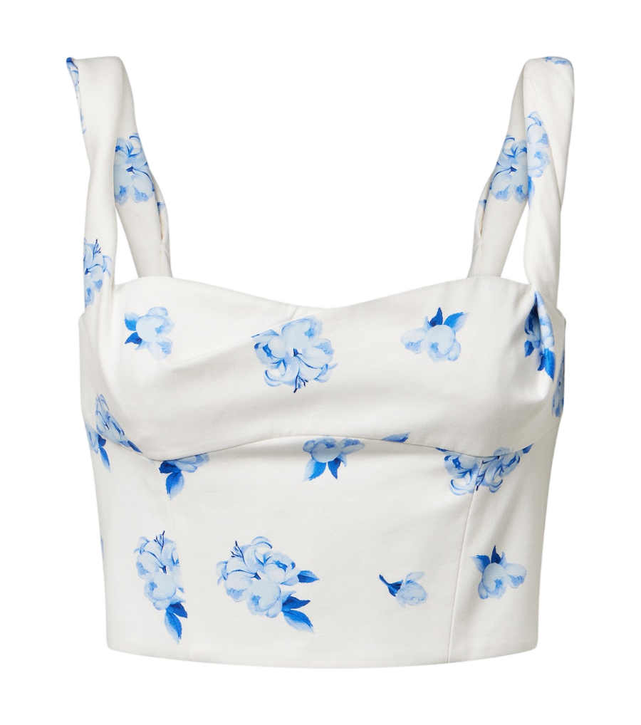 Haut court Leo Lin Lexi en coton à motif floral