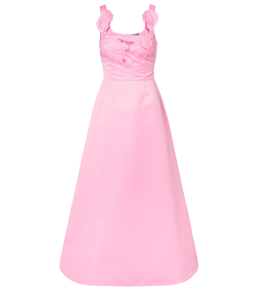 Leo Lin Rianne floral-appliqué maxi dress