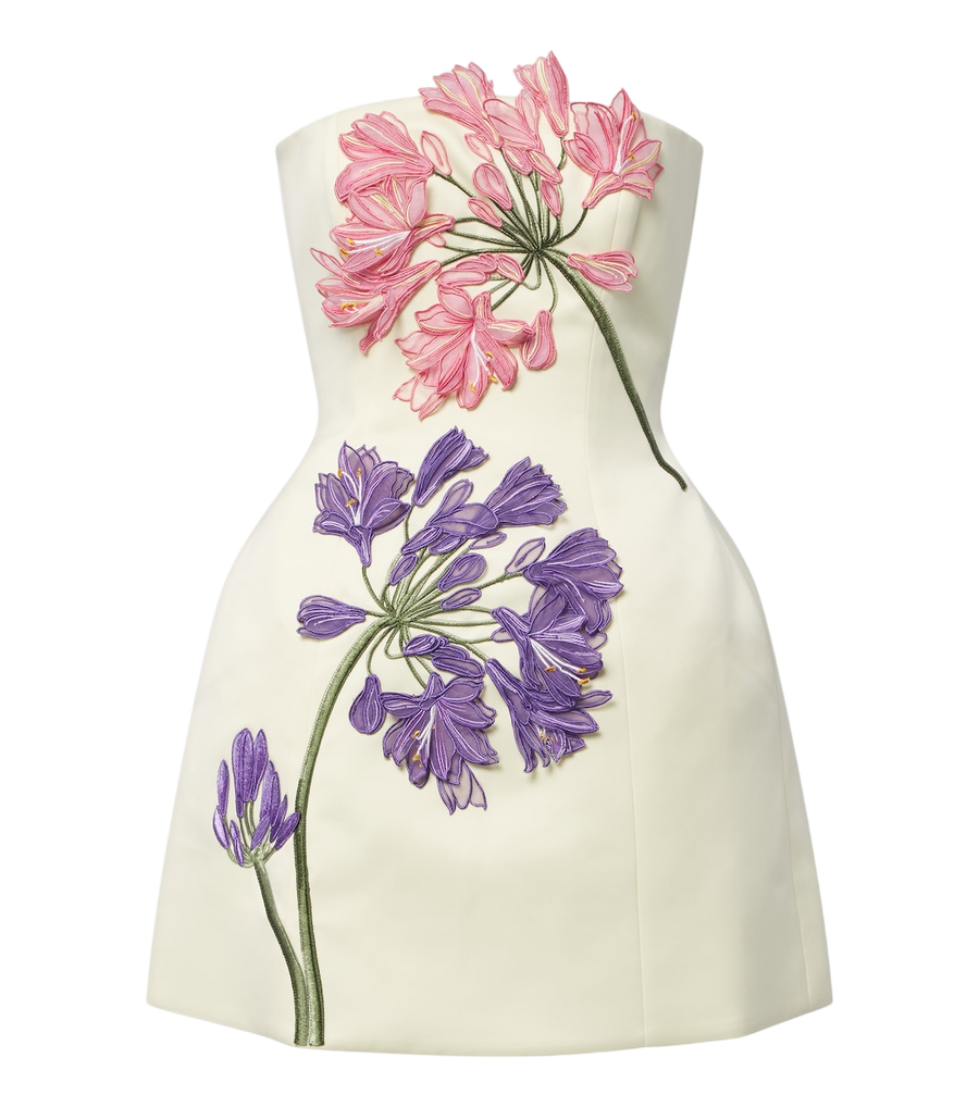 Robe bustier Leo Lin à applications florales Roselle