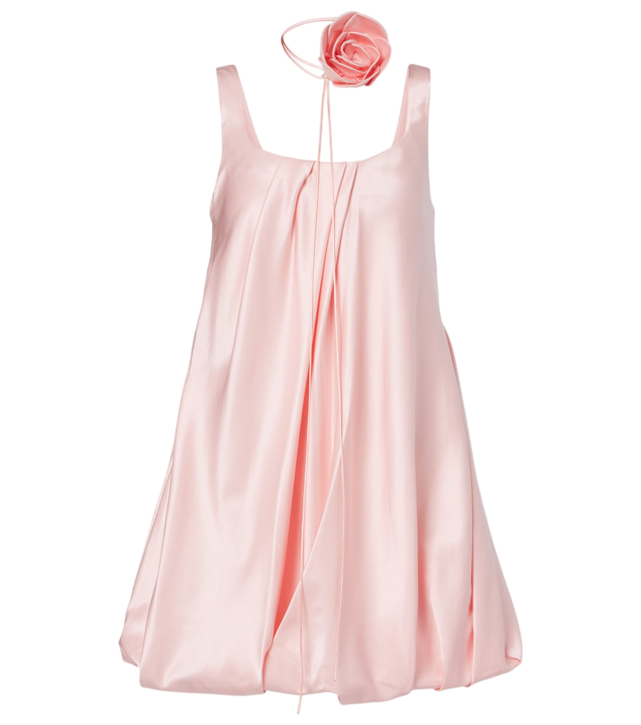 Leo Lin Suki cotton and silk satin minidress