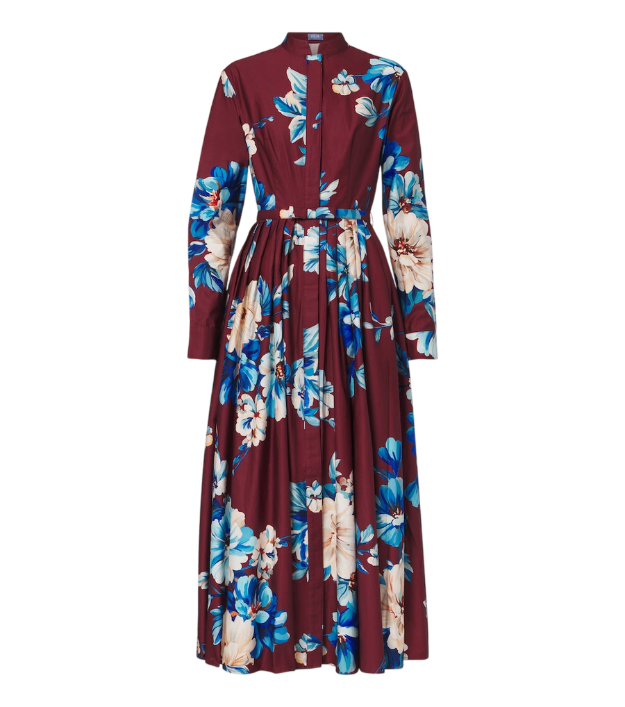 Robe chemise en coton à motif floral Leo Lin Zara