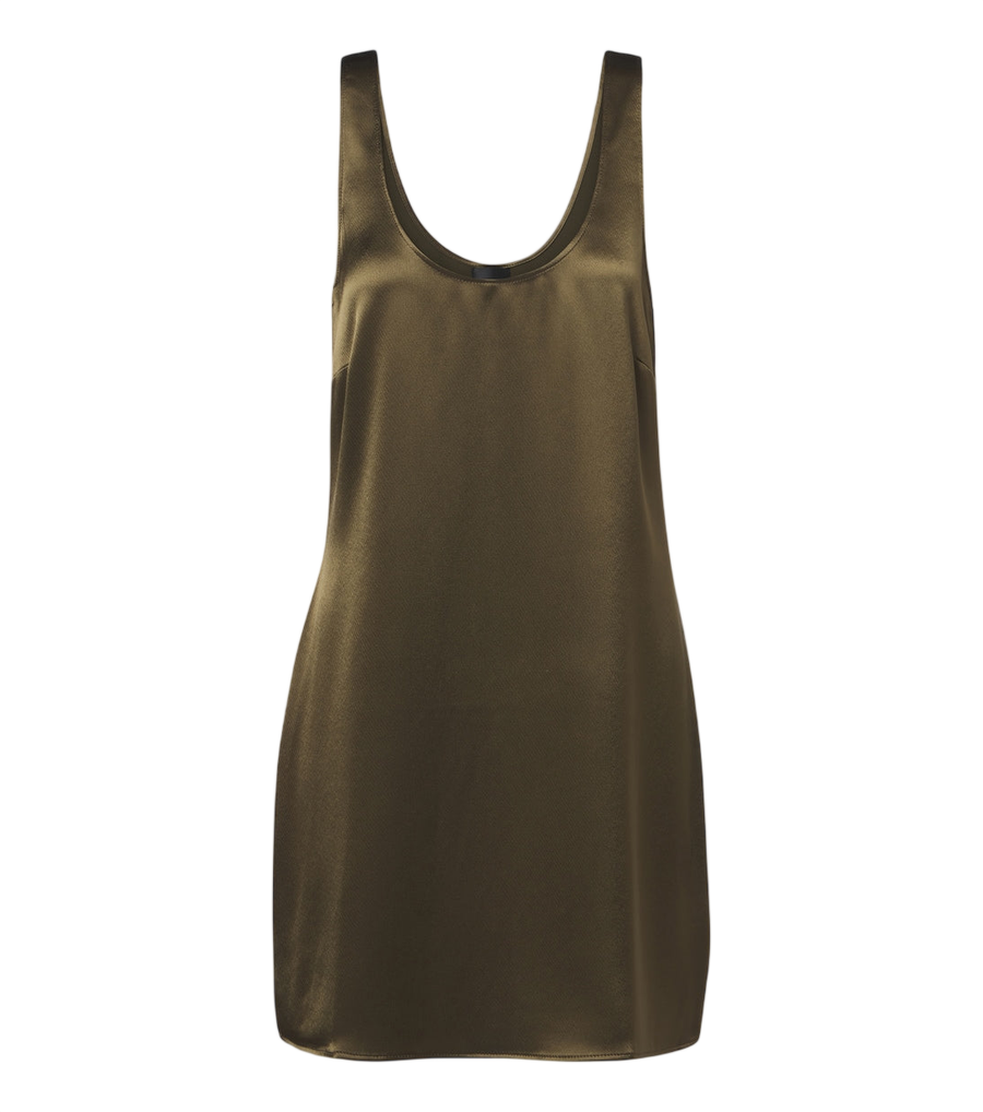 Leset Barb satin minidress