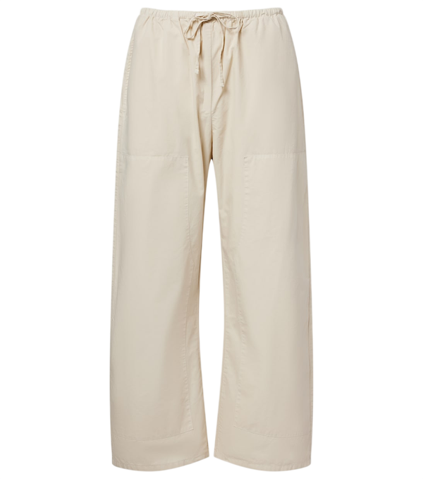 Leset Pantaloni a gamba larga in cotone cropped Kyoto