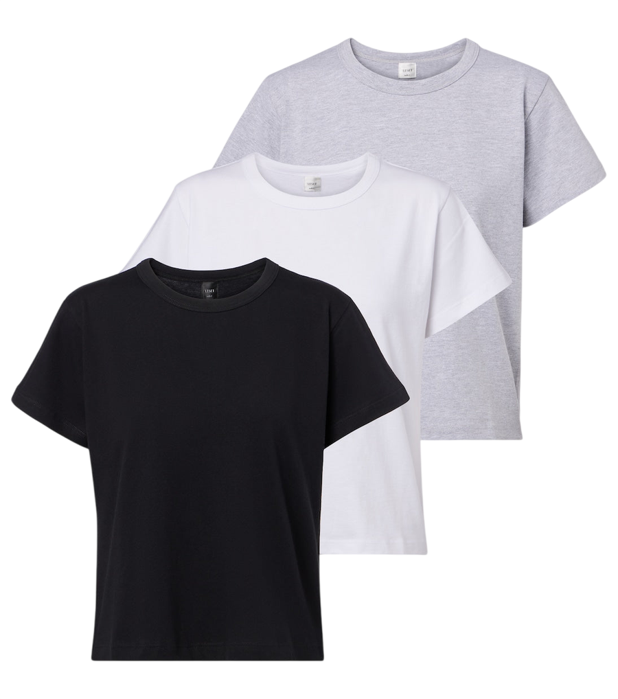 Leset Margo set of 3 cotton jersey T-shirts