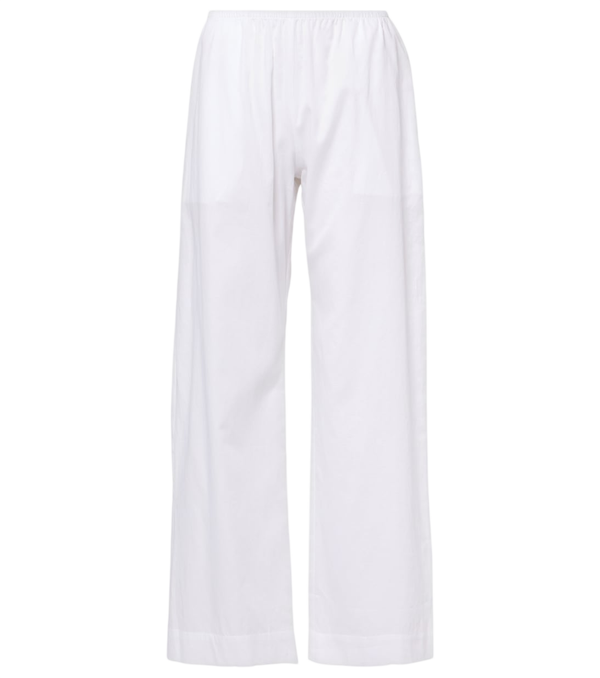 Leset Yoko mid-rise cotton wide-leg pants