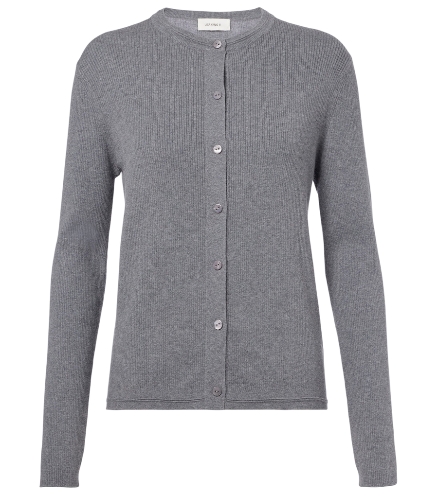 Lisa Yang Abeena ribbed-knit cotton and cashmere cardigan