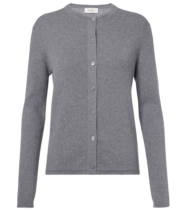 Lisa Yang Abeena ribbed-knit cotton and cashmere cardigan