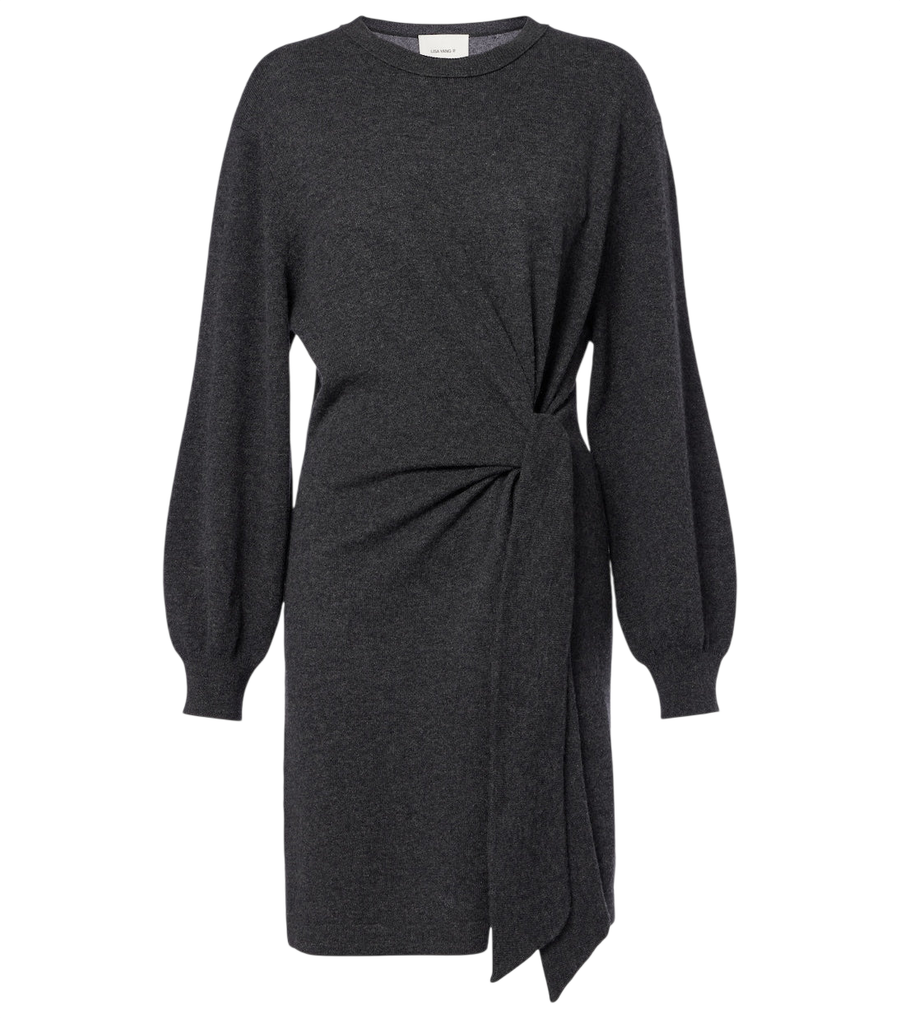 Lisa Yang Abrielle gathered cashmere sweater dress