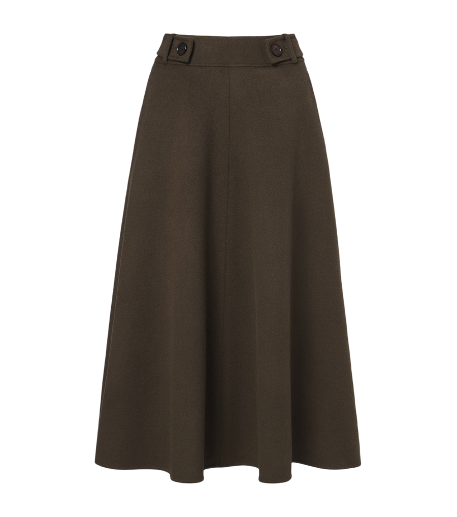 Lisa Yang Doublé wool and cashmere midi skirt