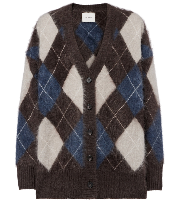 Lisa Yang Elaria argyle cashmere cardigan