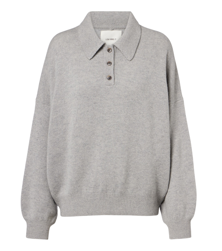 Lisa Yang Etta cashmere polo sweater